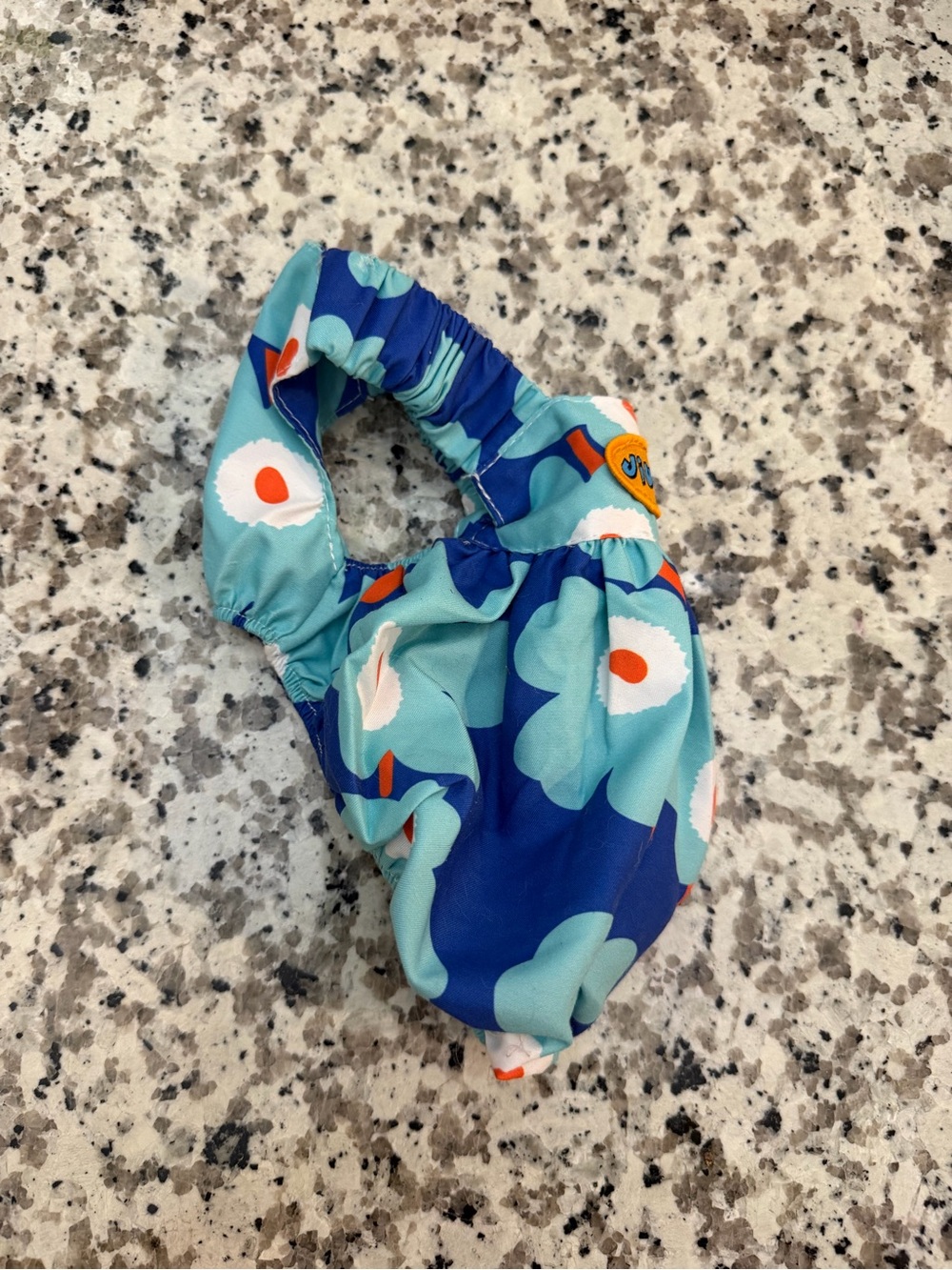 Floral Elastic Scrunchie Pet Dress- Blue & Teal
